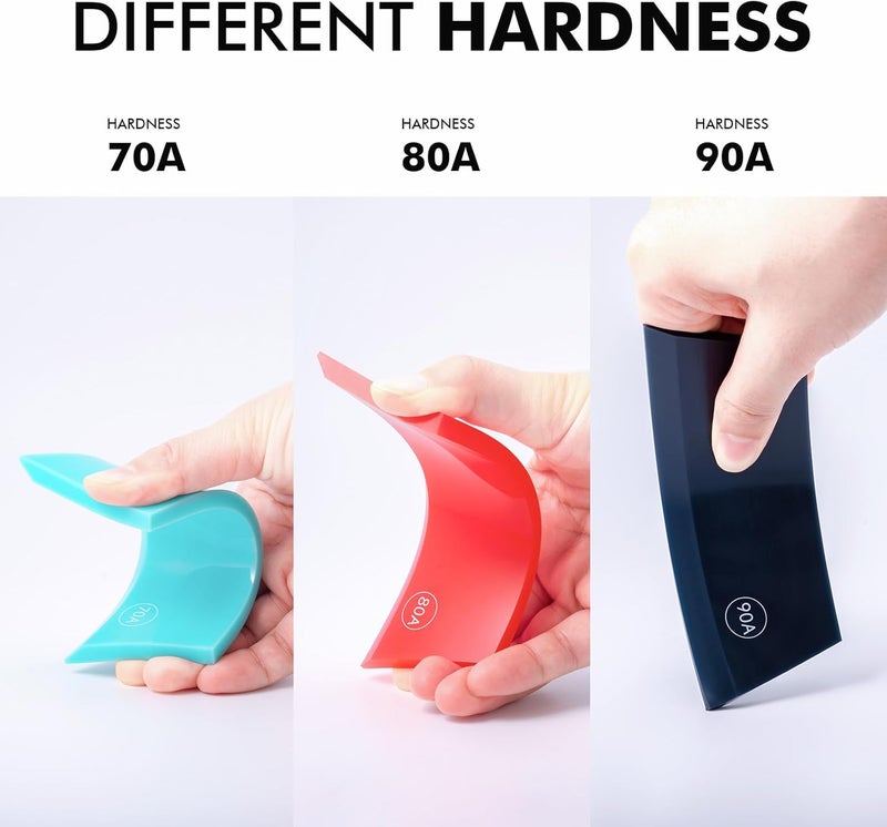 FOSHIO 3 Pack Different Hardness Small Squeegee, Non-Slip Handle Rubber PPF Squeegee, Window Cleaning, Shower Glass Door, Car Windshield - Image 2